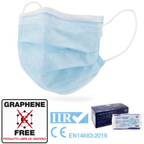 MASCARILLAS QUIRÚRGICAS IIR | CN | AZULES | PACK DE 10 UNIDADES | CAD: 08/2028