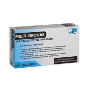 TEST MULTIDROGAS DETECCIÓN RÁPIDA DE 10 DROGAS EN ORINA CON TARJETA DE INMERSIÓN |