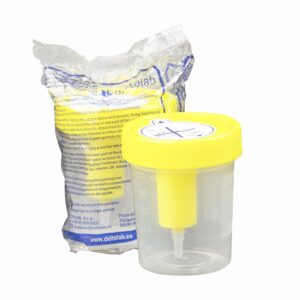 Alternative view of Envase Colector de Orina por Vacío de 120 ml - Amarillo