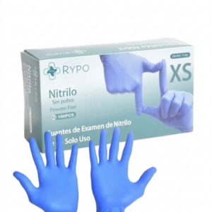 GUANTES DE NITRILO SIN POLVO | TALLA XS | CAJA DE 100 UNIDADES