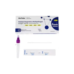 Alternative view of TEST BIOTEKE 5 EN 1 ( COVID-19, Influenza A/B, ADV y VRS.) | HISOPO NASAL | CAD: 22-10-2027
